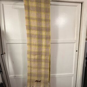 Coach Yellow and Cream Wool Scarf
